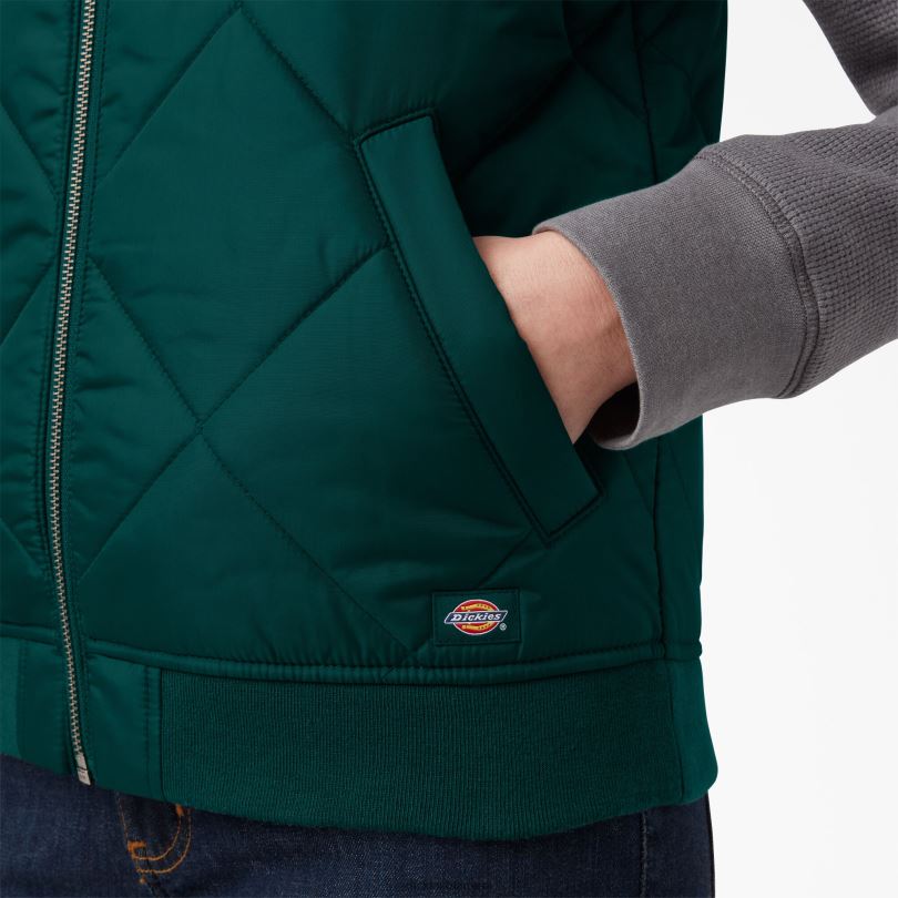 Жени Dickies ватирана жилетка горско зелено (фута) облекло R2PH82297