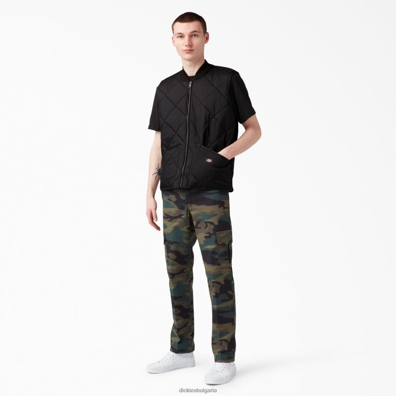 мъже Dickies диамантено ватирана жилетка черно (bk) облекло R2PH81022