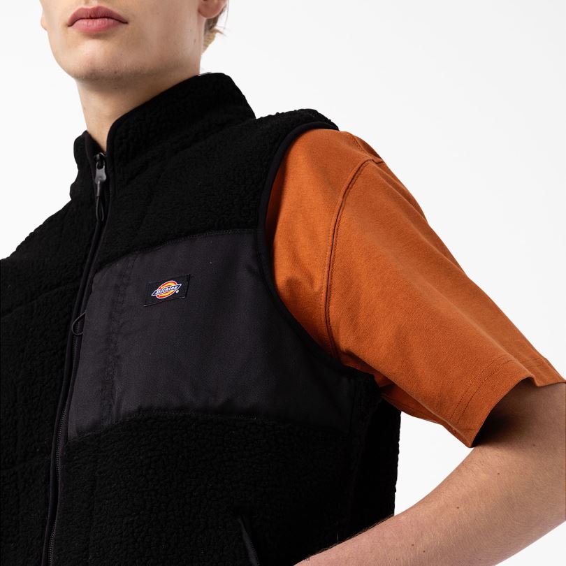 мъже Dickies червена жилетка с улей черно (bk) облекло R2PH81120