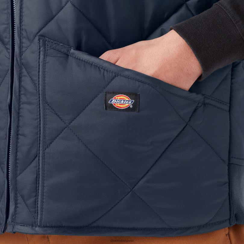 мъже Dickies диамантено ватирана жилетка тъмно синьо (dn) облекло R2PH81023