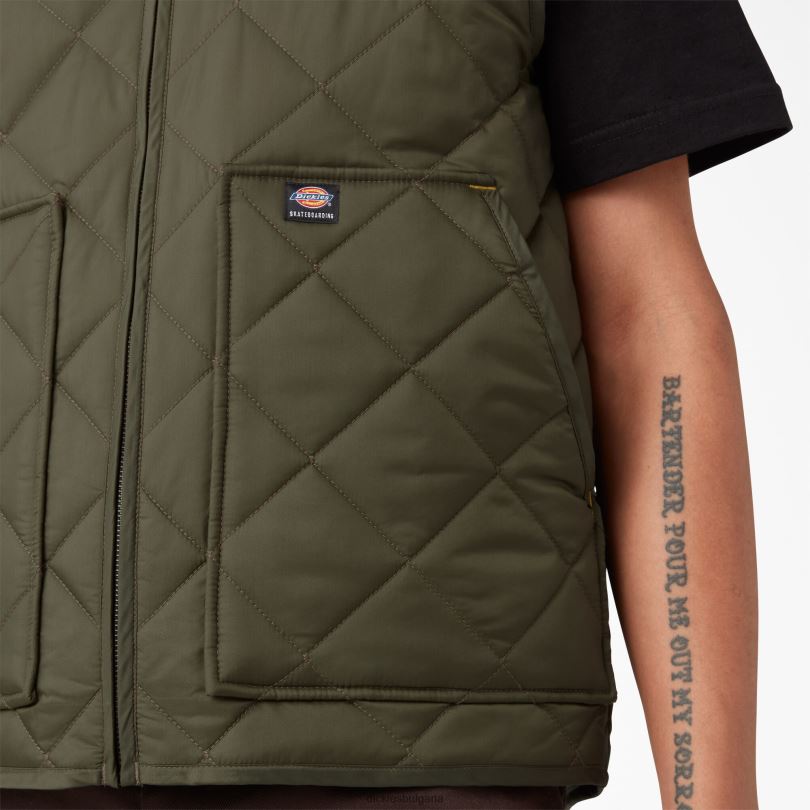 мъже Dickies гобернадорска жилетка Винсент Алварес военно зелено (ml) облекло R2PH81200