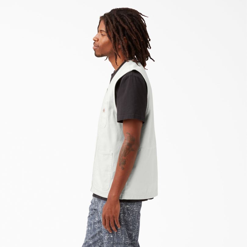 мъже Dickies stonewashed duck дърводелска жилетка stonewashed cloud (s2c) облекло R2PH81056