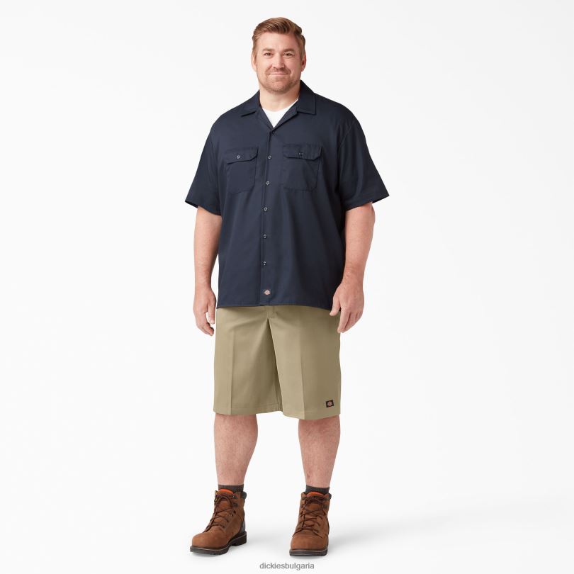 мъже Dickies свободни работни панталони с плоска предна част 13