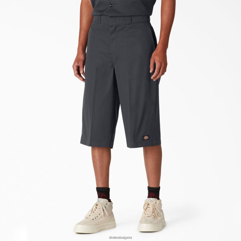 мъже Dickies широки работни панталони с джобове за многократна употреба 15" въглен сиво (ch) работно облекло R2PH8357