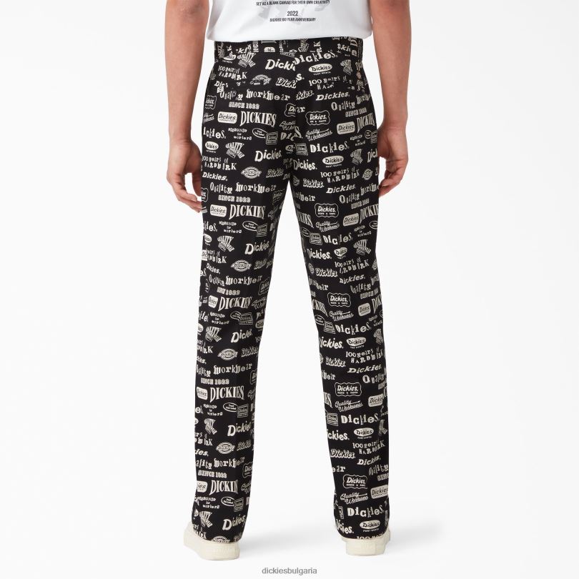 мъже Dickies Работни панталони с щамповано лого на 100 години 100-годишно наследство (rps) работно облекло R2PH8333