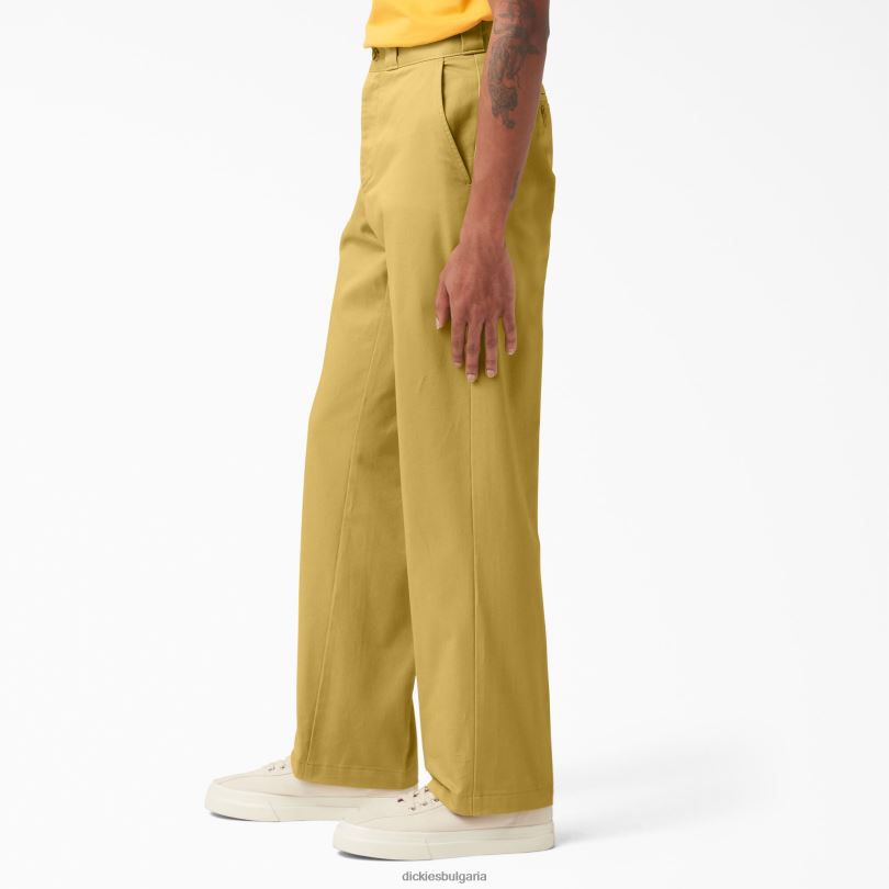 мъже Dickies 100 години работен панталон от сатен тъмно каки с камък (s2k) работно облекло R2PH8274