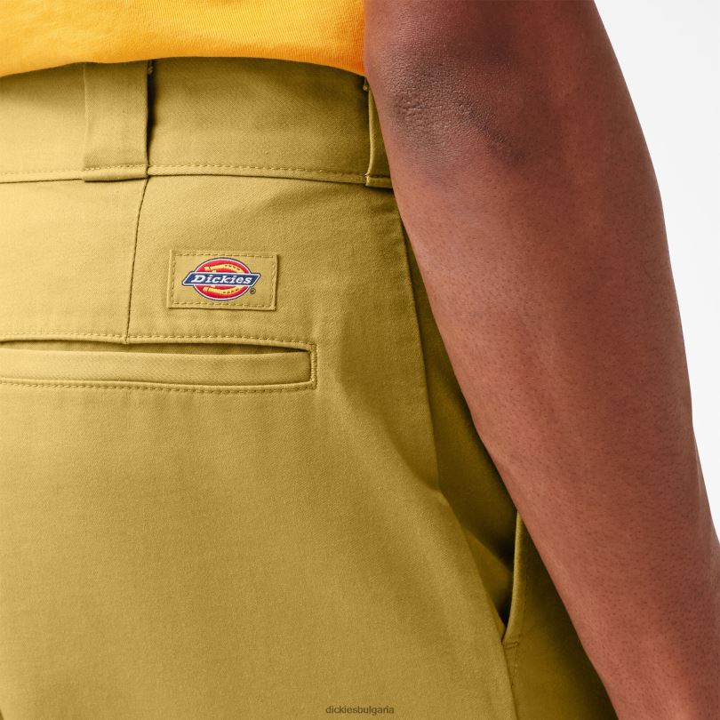 мъже Dickies 100 години работен панталон от сатен тъмно каки с камък (s2k) работно облекло R2PH8274
