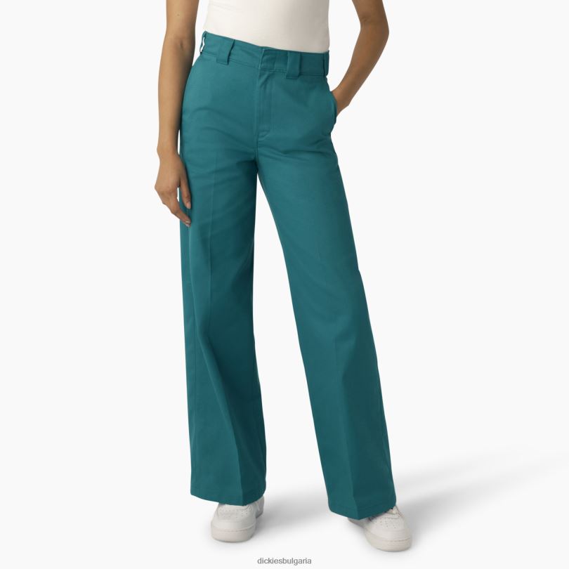 Жени Dickies работни панталони с широки крачоли редовен работно облекло R2PH81748