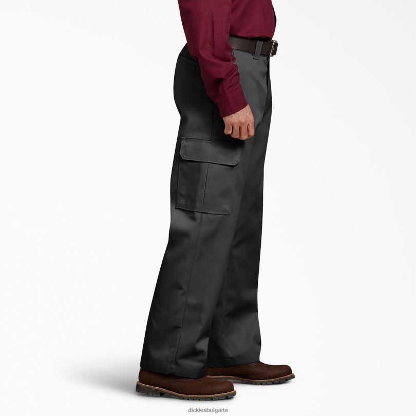мъже Dickies спокоен работен панталон карго черно (bk) работно облекло R2PH8126