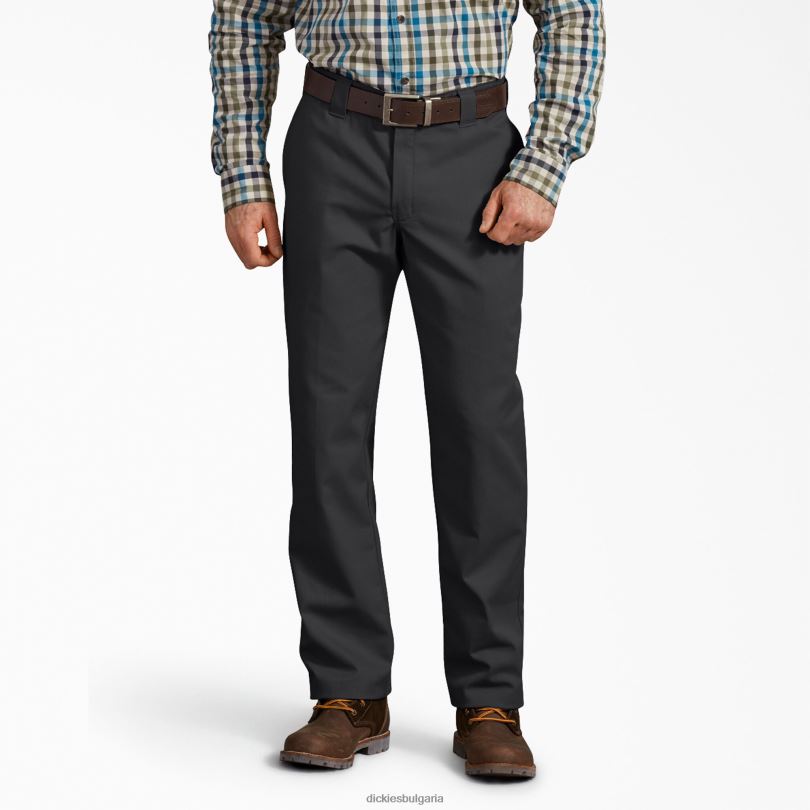 мъже Dickies стандартни панталони с активна талия черно (bk) работно облекло R2PH8168