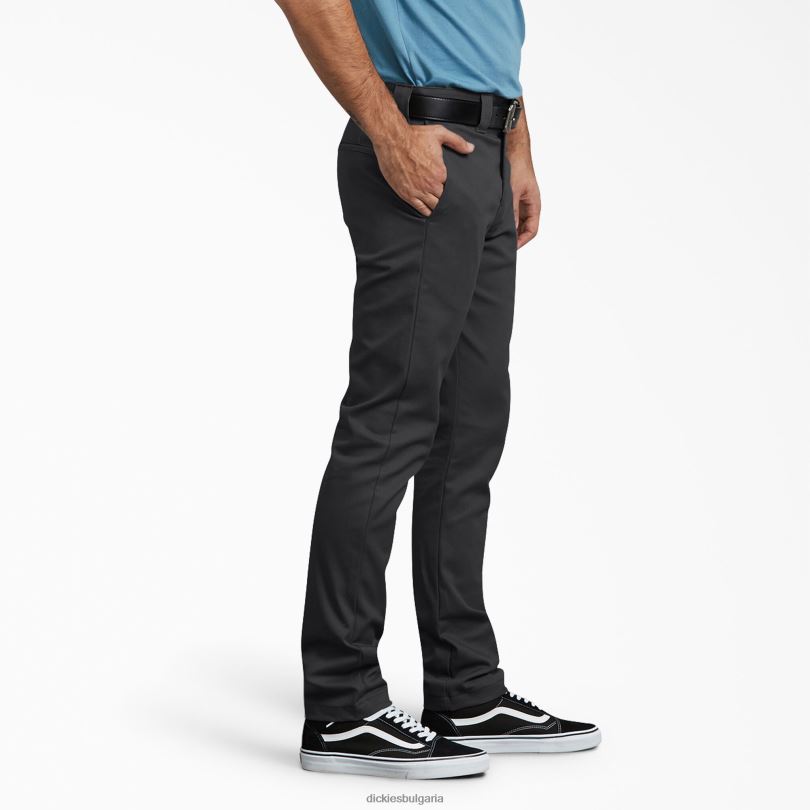 мъже Dickies тесни работни панталони от кепър черно (bk) работно облекло R2PH8229