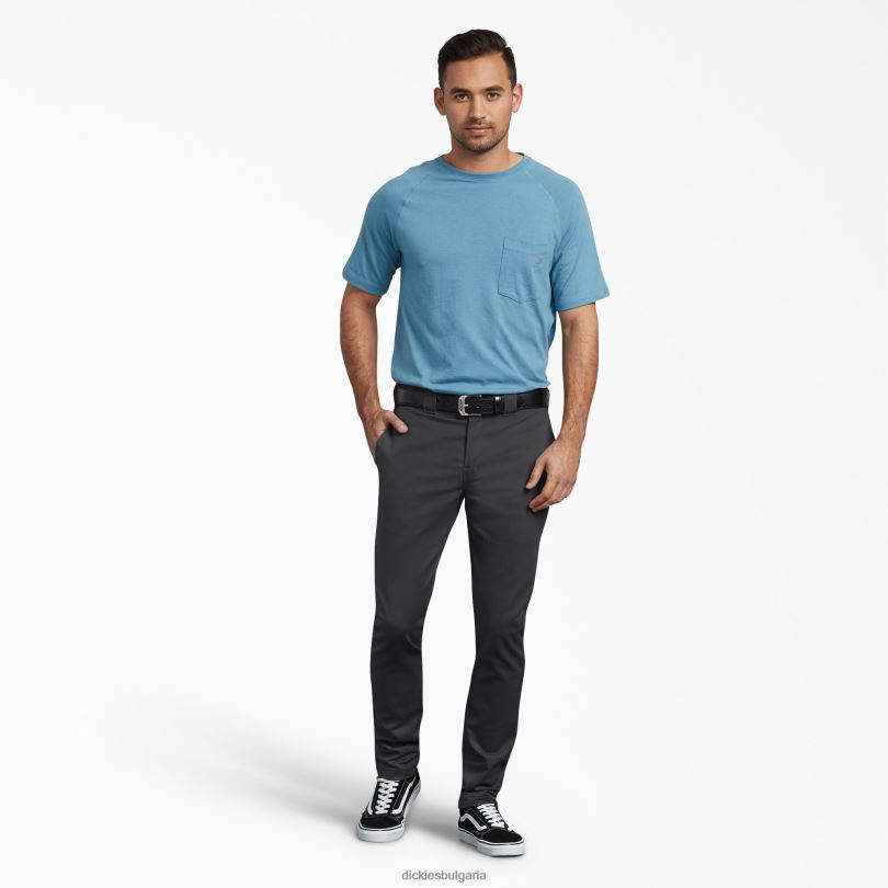 мъже Dickies тесни работни панталони от кепър черно (bk) работно облекло R2PH8229
