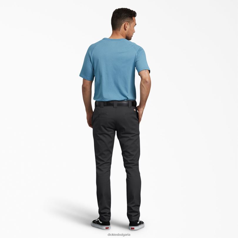 мъже Dickies тесни работни панталони от кепър черно (bk) работно облекло R2PH8229
