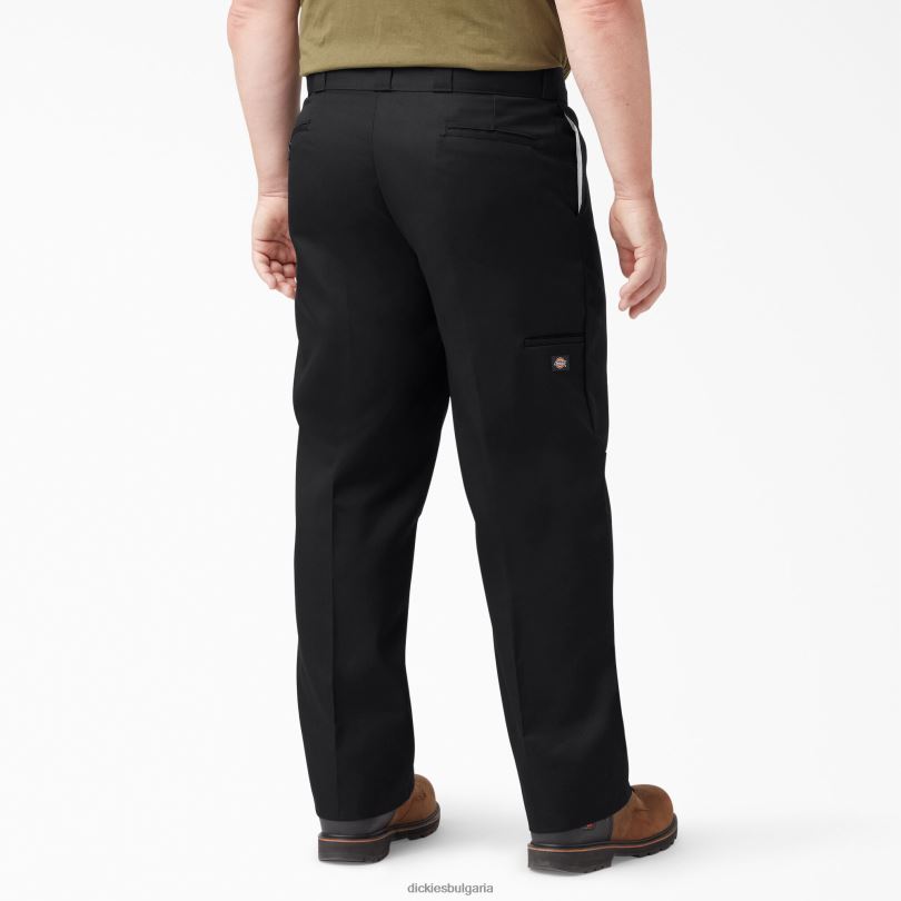 мъже Dickies свободен работен панталон с двойно коляно черно (bk) работно облекло R2PH826