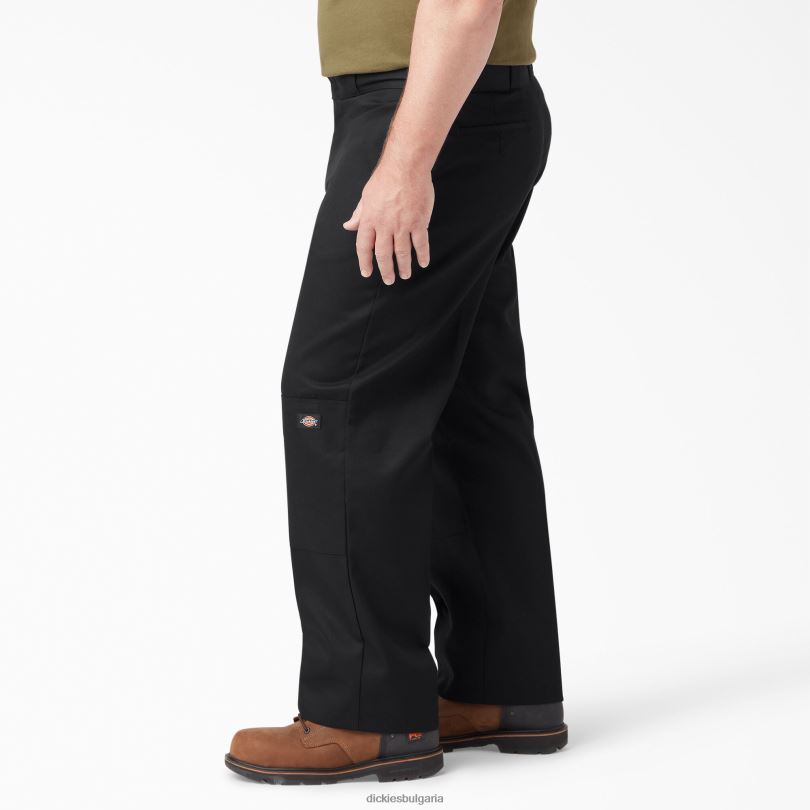 мъже Dickies свободен работен панталон с двойно коляно черно (bk) работно облекло R2PH826