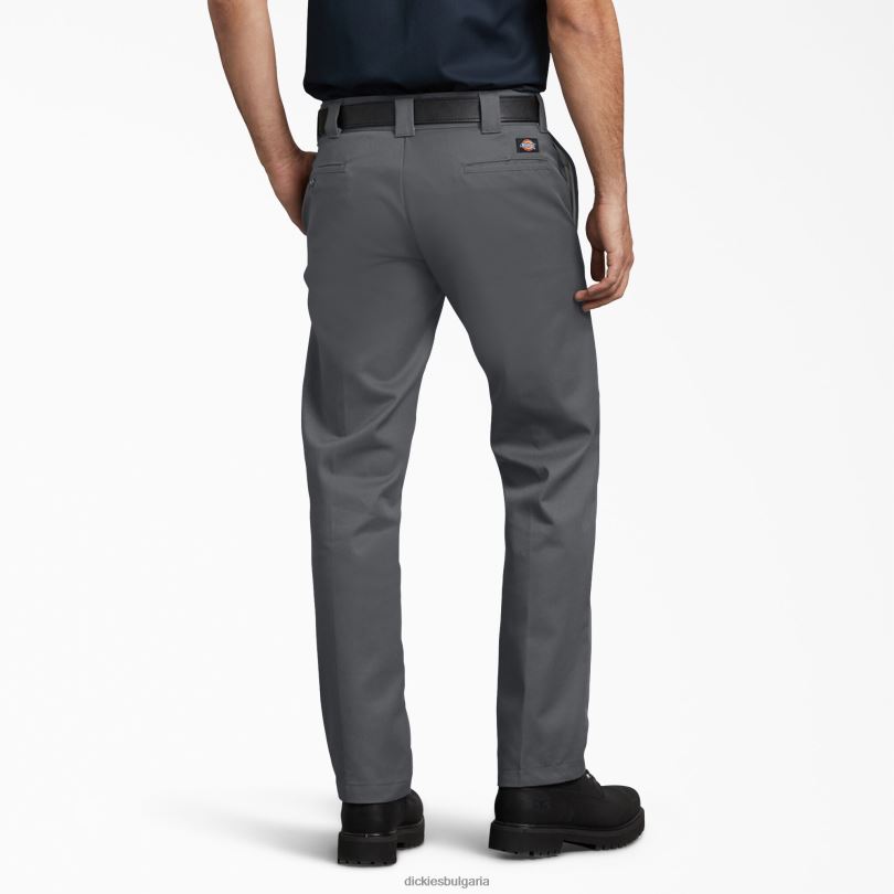 мъже Dickies прилепнали работни панталони въглен сиво (ch) работно облекло R2PH8114