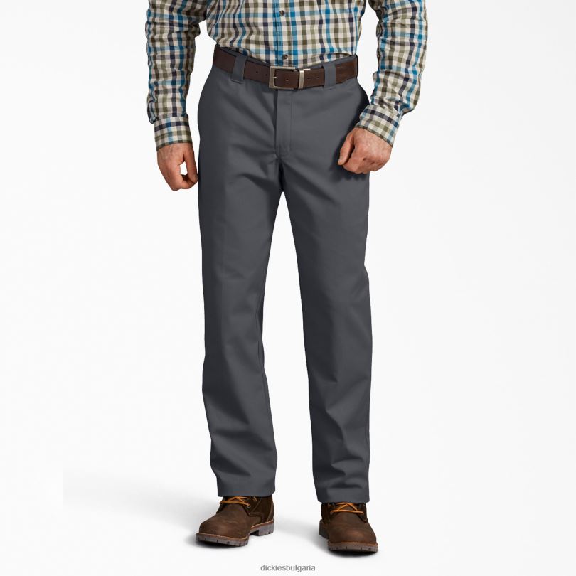мъже Dickies стандартни панталони с активна талия въглен сиво (ch) работно облекло R2PH8169