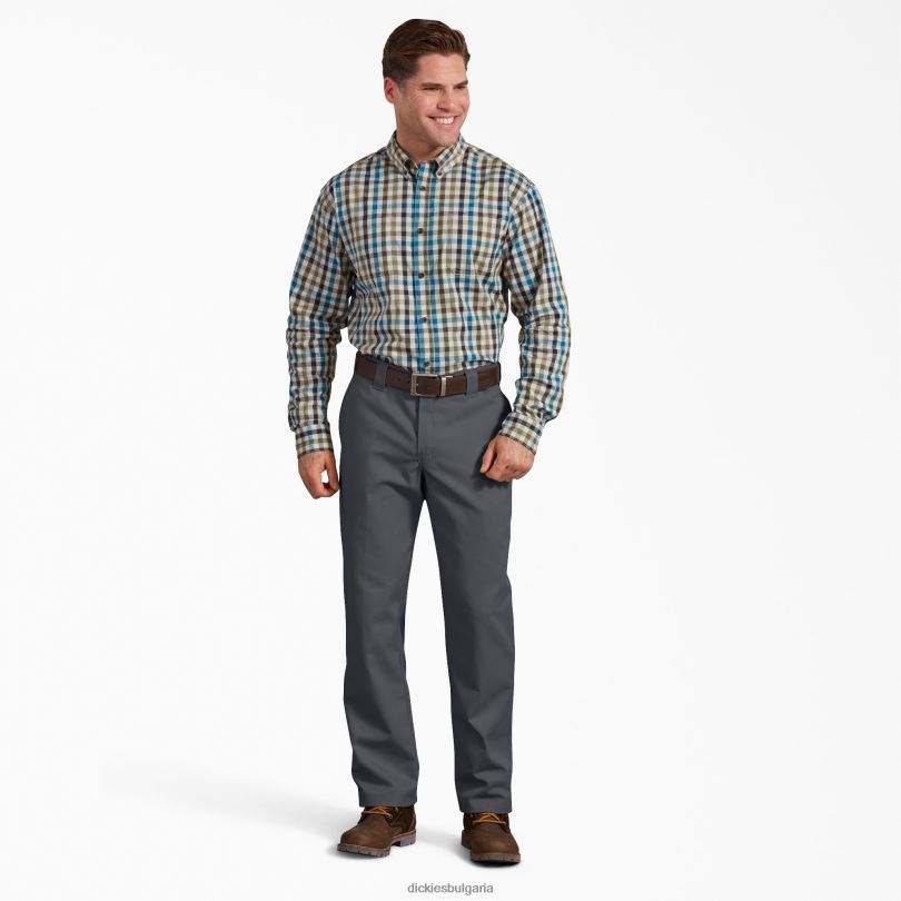 мъже Dickies стандартни панталони с активна талия въглен сиво (ch) работно облекло R2PH8169