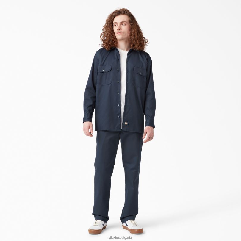 мъже Dickies многофункционален работен панталон с тънки стеснени крачоли с джоб тъмно синьо (dn) работно облекло R2PH8109