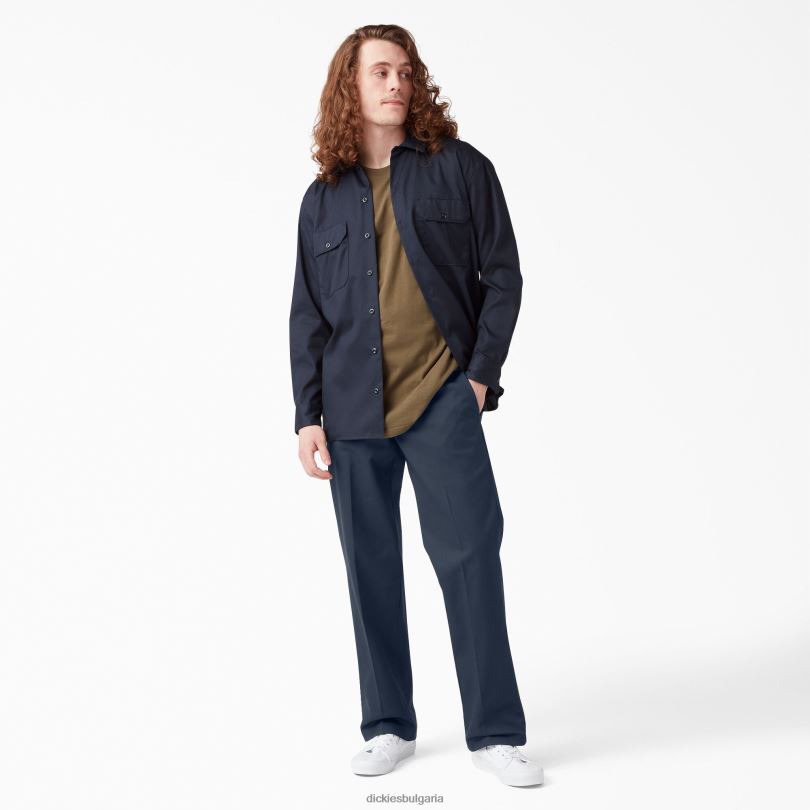 мъже Dickies прилепнали работни панталони тъмно синьо (dn) работно облекло R2PH8115
