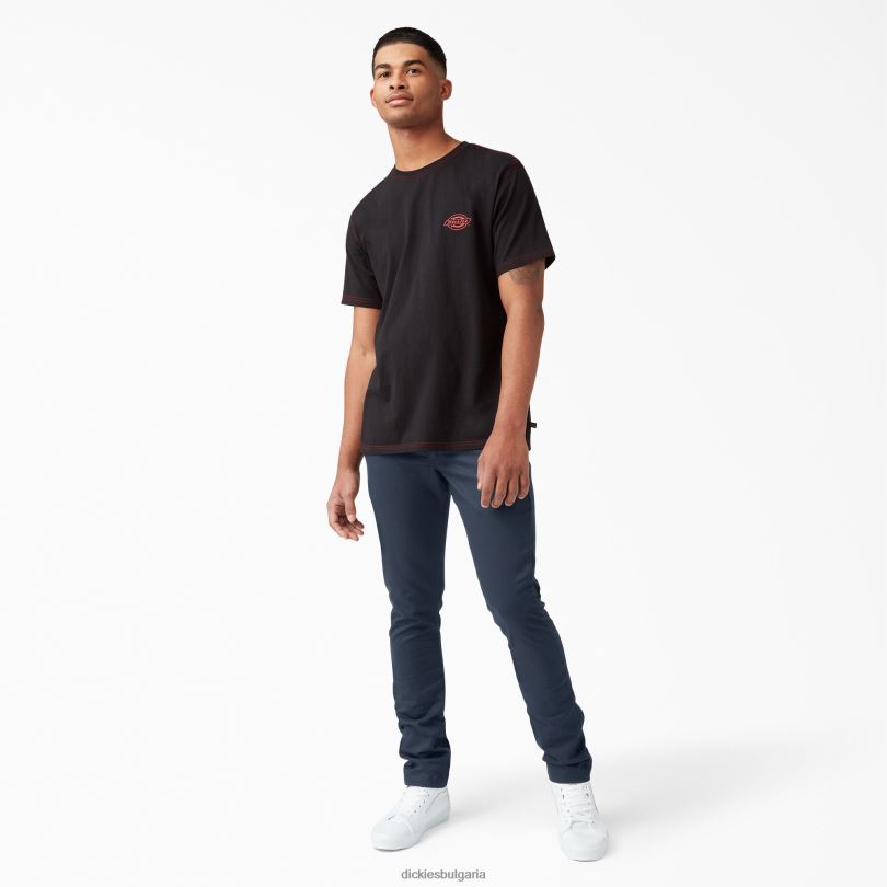 мъже Dickies тесни работни панталони тъмно синьо (dn) работно облекло R2PH8149