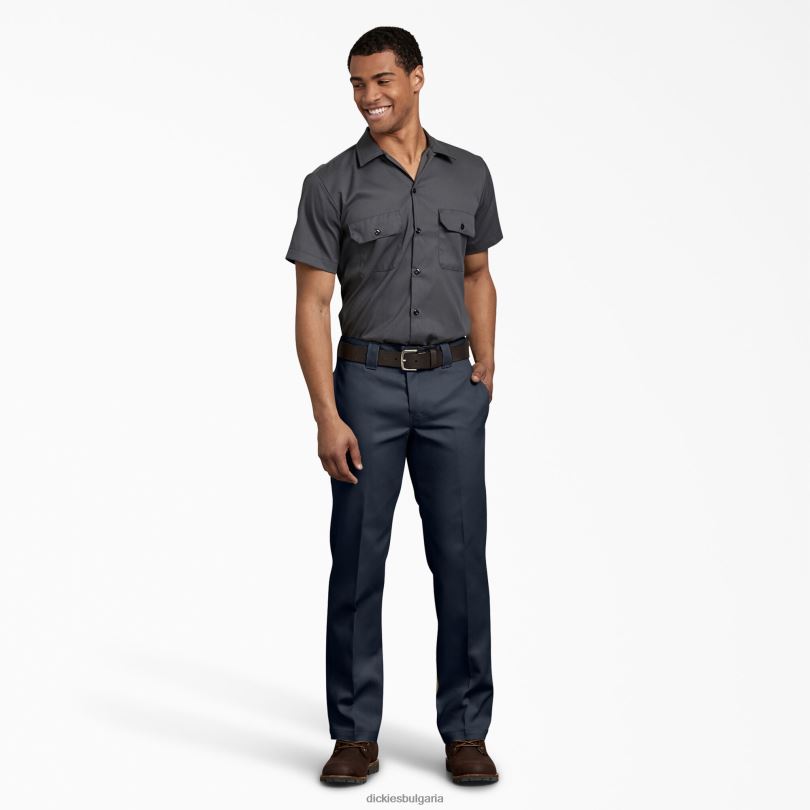 мъже Dickies гъвкав тънък работен панталон тъмно синьо (dn) работно облекло R2PH8154