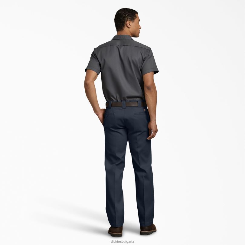 мъже Dickies гъвкав тънък работен панталон тъмно синьо (dn) работно облекло R2PH8154