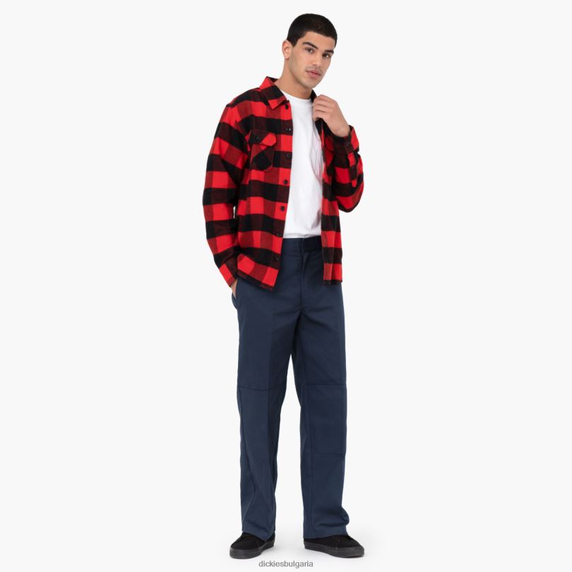 мъже Dickies свободен работен панталон с двойно коляно тъмно синьо (dn) работно облекло R2PH829