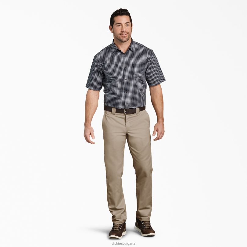 мъже Dickies многофункционален работен панталон с тънки стеснени крачоли с джоб пустинен пясък (ds) работно облекло R2PH8110