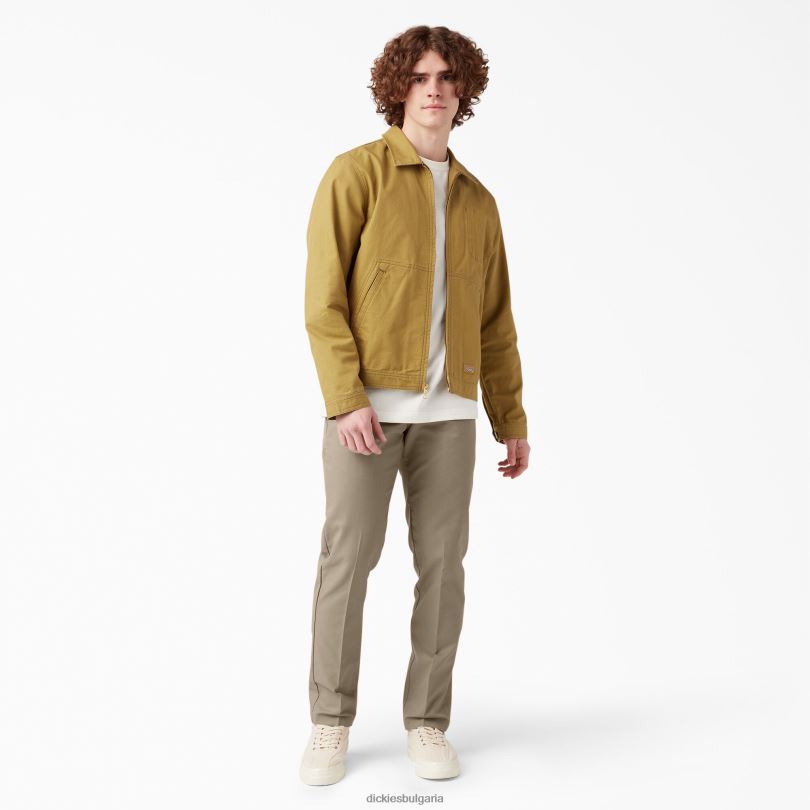 мъже Dickies многофункционален работен панталон с тънки стеснени крачоли с джоб пустинен пясък (ds) работно облекло R2PH8110