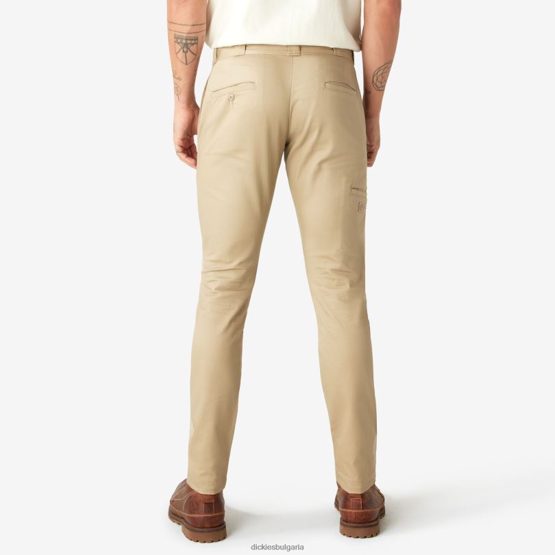 мъже Dickies тесни работни панталони с двойно коляно пустинен пясък (ds) работно облекло R2PH844