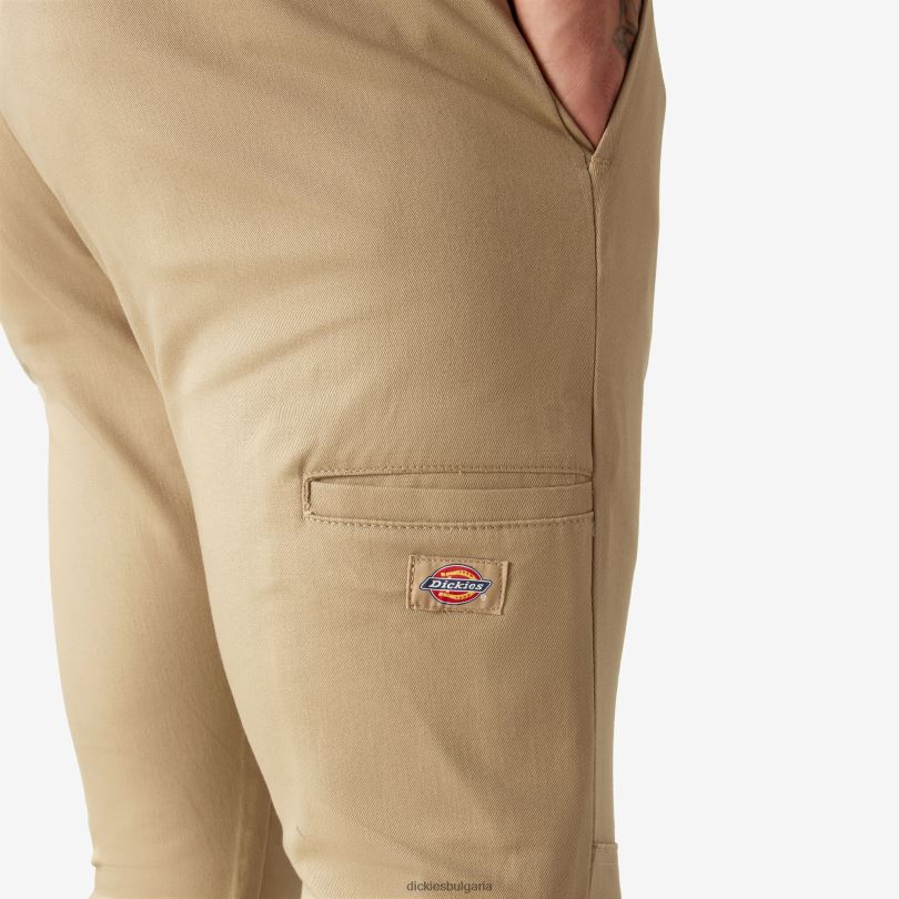 мъже Dickies тесни работни панталони с двойно коляно пустинен пясък (ds) работно облекло R2PH844