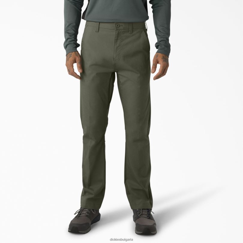 мъже Dickies охлаждащи хибридни помощни панталони зелен мъх (ms) работно облекло R2PH865