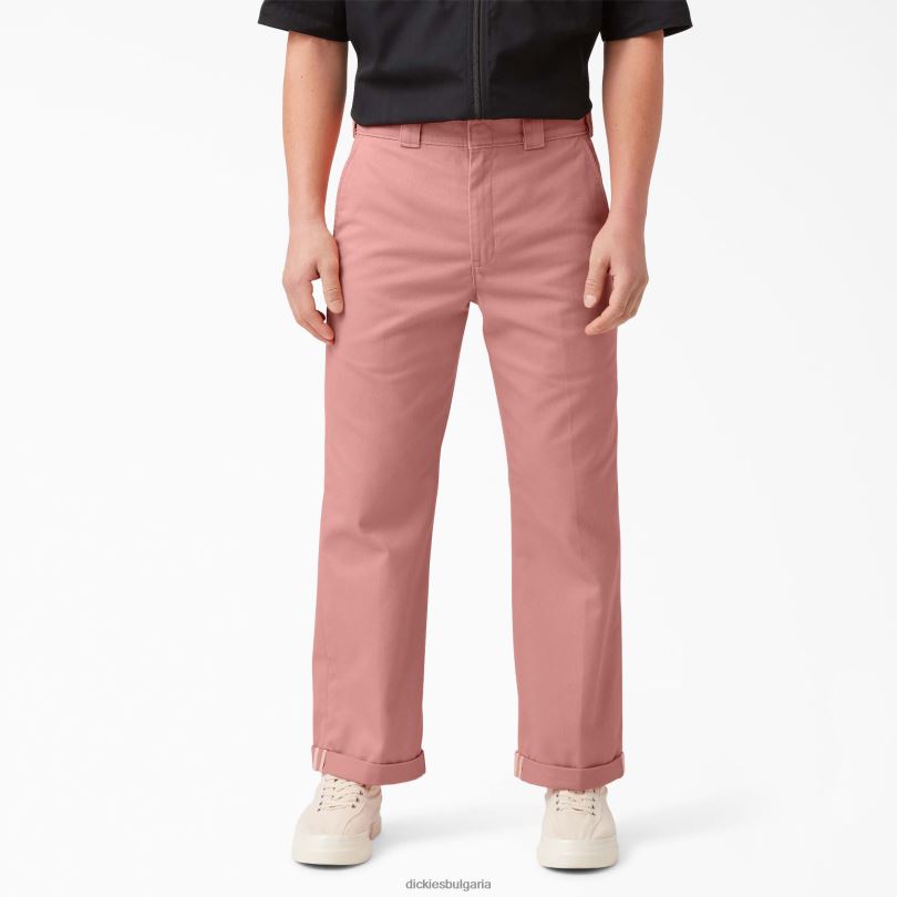 мъже Dickies обикновени работни панталони от кепър с маншети каменна розета (s2r) работно облекло R2PH8289