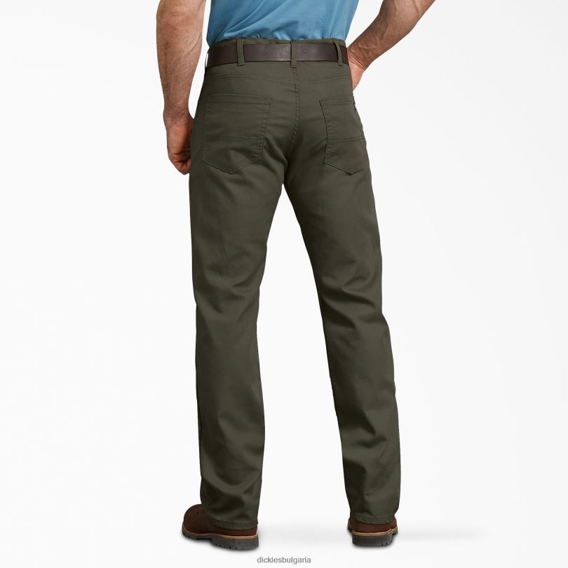 мъже Dickies патешки панталони с нормална кройка stonewashed moss green (sms) работно облекло R2PH8138