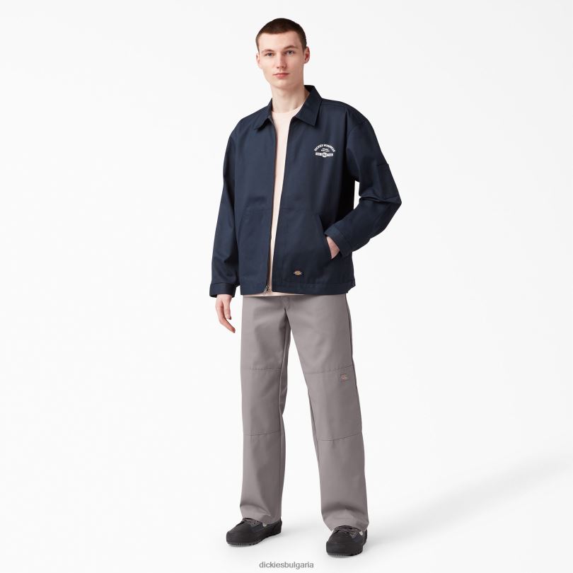 мъже Dickies свободен работен панталон с двойно коляно сребро (sv) работно облекло R2PH831