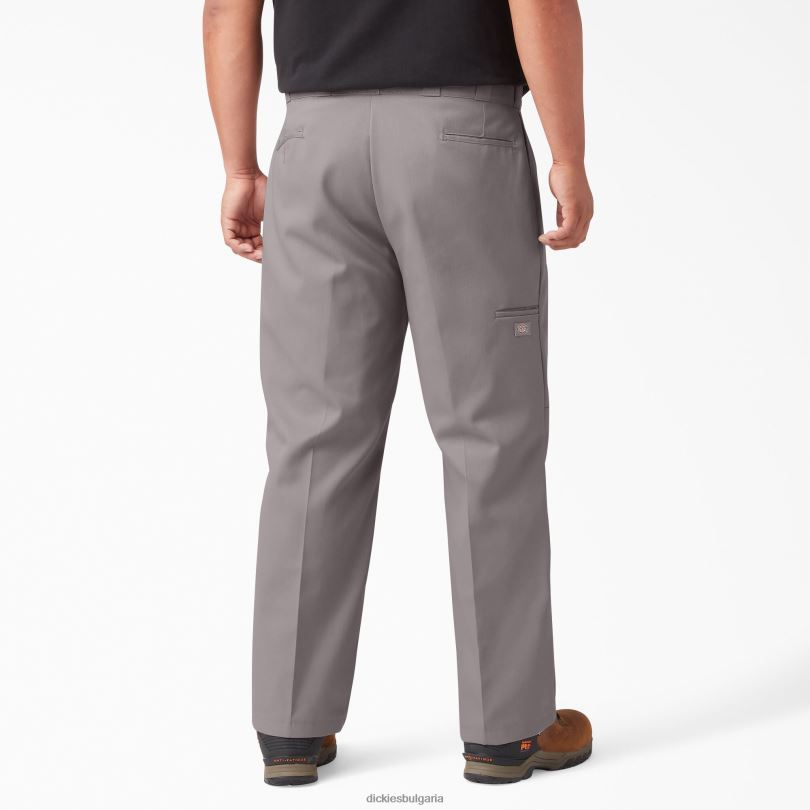 мъже Dickies свободен работен панталон с двойно коляно сребро (sv) работно облекло R2PH831