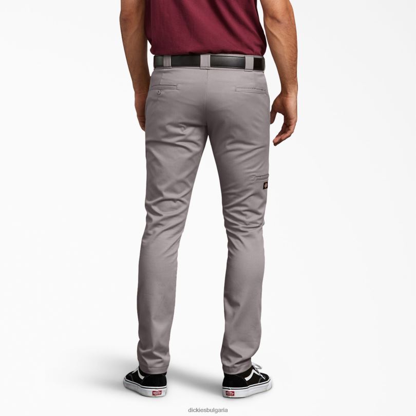 мъже Dickies тесни работни панталони с двойно коляно сребро (sv) работно облекло R2PH847