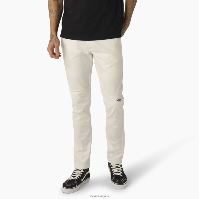 мъже Dickies тесни работни панталони с двойно коляно бяло (wh) работно облекло R2PH849