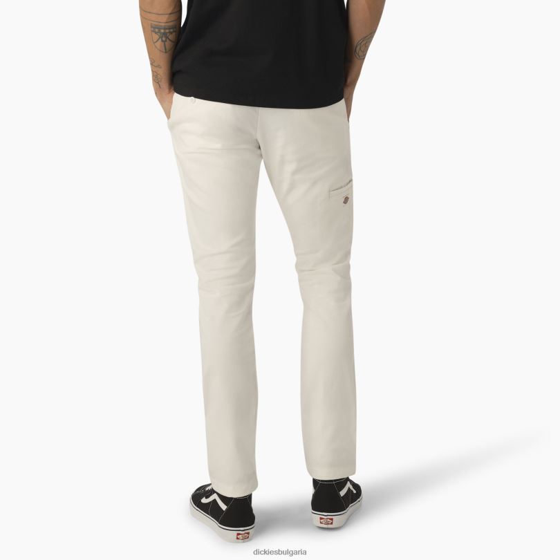 мъже Dickies тесни работни панталони с двойно коляно бяло (wh) работно облекло R2PH849