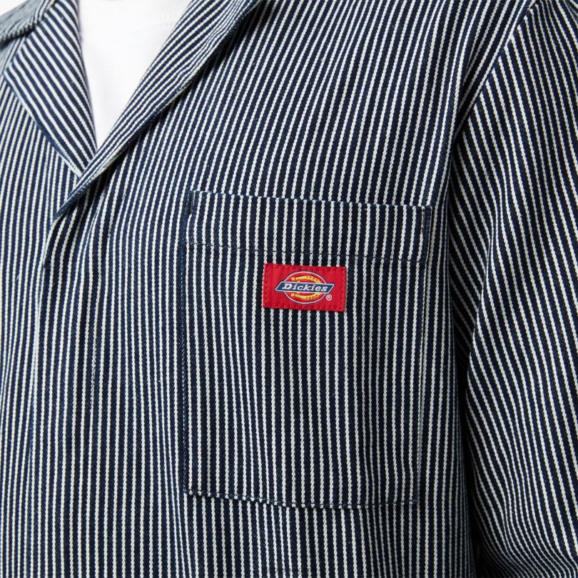 мъже Dickies гащеризон с райета от хикори изплакната ивица от хикори (дясно) работно облекло R2PH81392