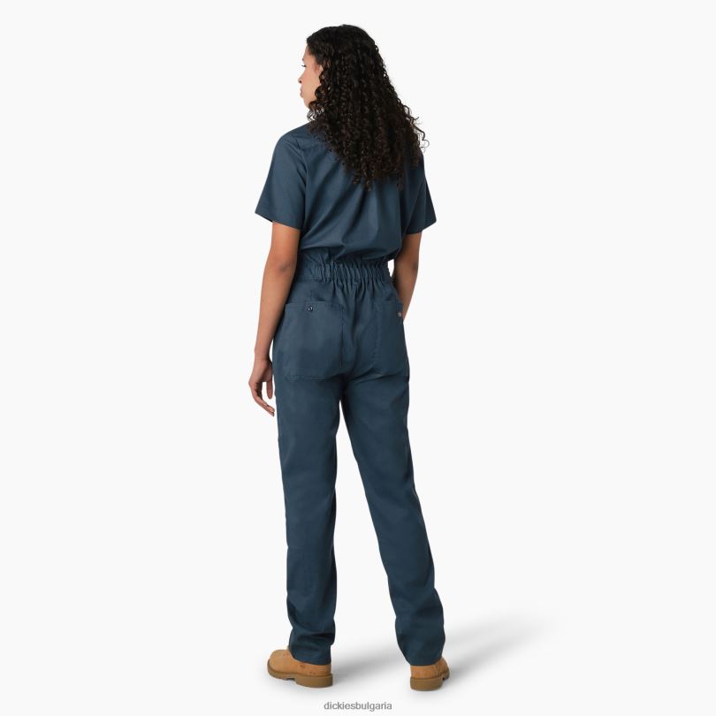 Жени Dickies охлаждащ гащеризон с къс ръкав военновъздушно синьо (af) работно облекло R2PH81543