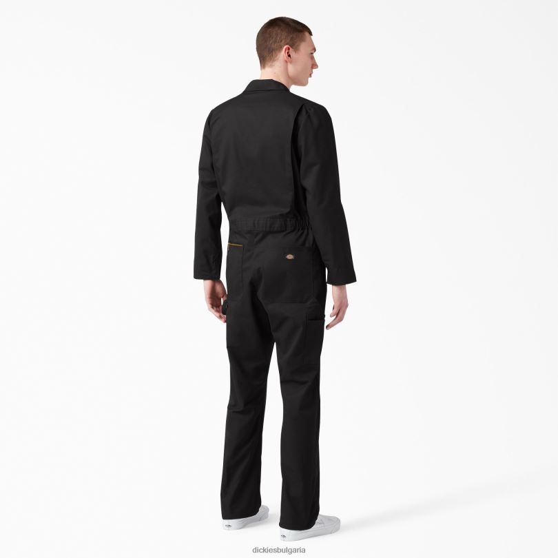 мъже Dickies луксозен комбинезон с дълъг ръкав черно (bk) работно облекло R2PH81234