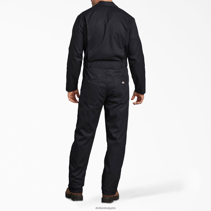 мъже Dickies гъвкав гащеризон с дълъг ръкав черно (bk) работно облекло R2PH81243