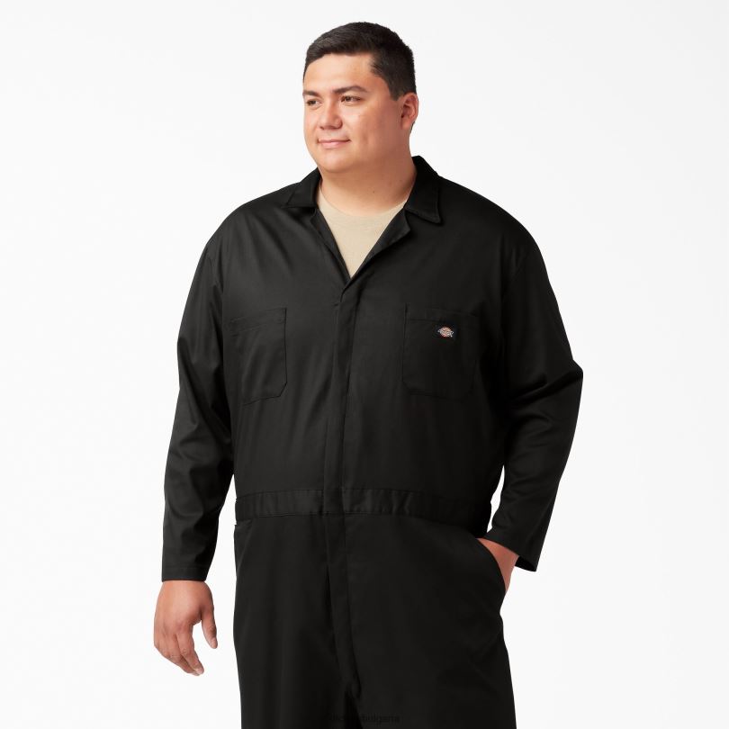мъже Dickies гъвкав гащеризон с дълъг ръкав черно (bk) работно облекло R2PH81243
