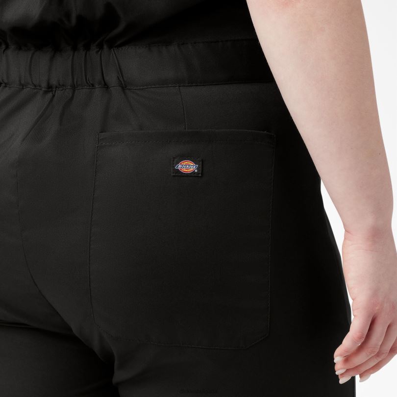 Жени Dickies плюс гъвкав, охлаждащ гащеризон с къси ръкави черно (bk) работно облекло R2PH81550