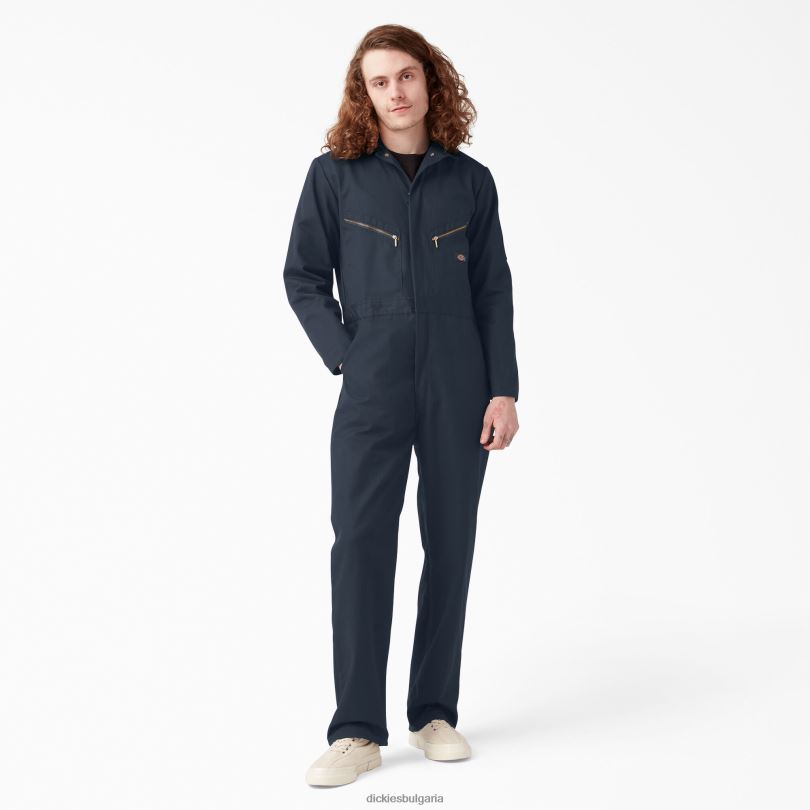 мъже Dickies луксозен комбинезон с дълъг ръкав тъмно синьо (dn) работно облекло R2PH81235