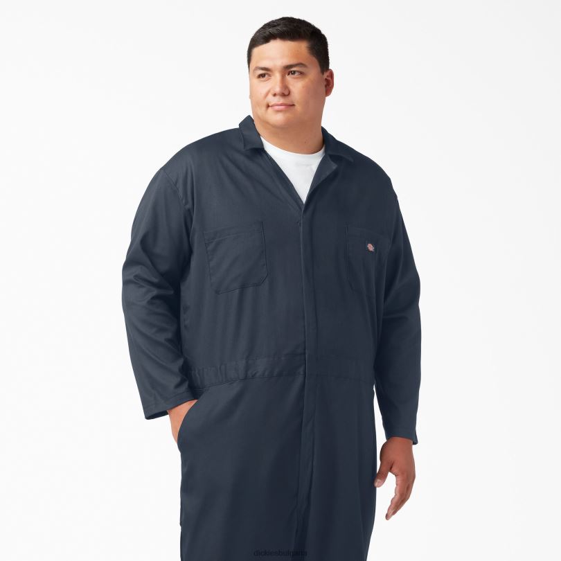 мъже Dickies гъвкав гащеризон с дълъг ръкав тъмно синьо (dn) работно облекло R2PH81244