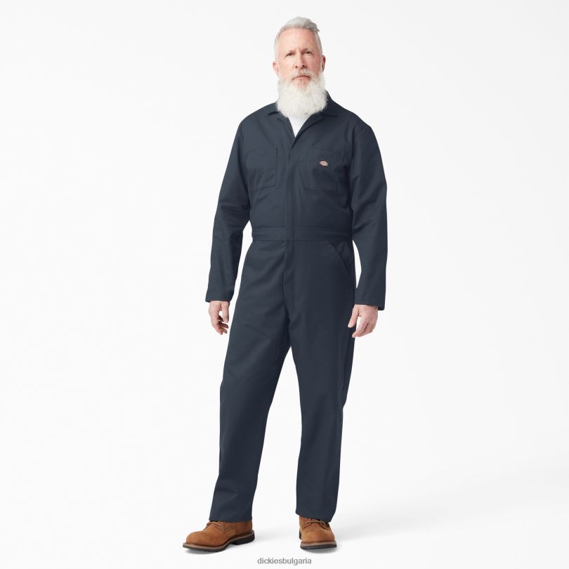 мъже Dickies гащеризон с дълъг ръкав тъмно синьо (dn) работно облекло R2PH81270
