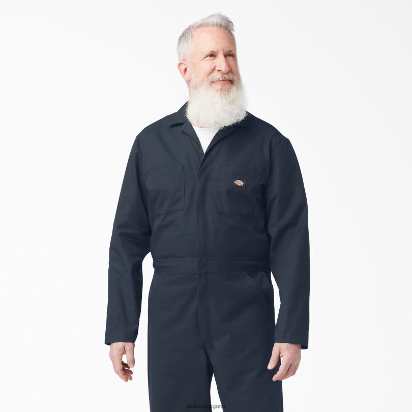 мъже Dickies гащеризон с дълъг ръкав тъмно синьо (dn) работно облекло R2PH81270